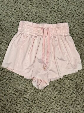 Baby Pink Silky Smooth Flowy Active Swing Shorts